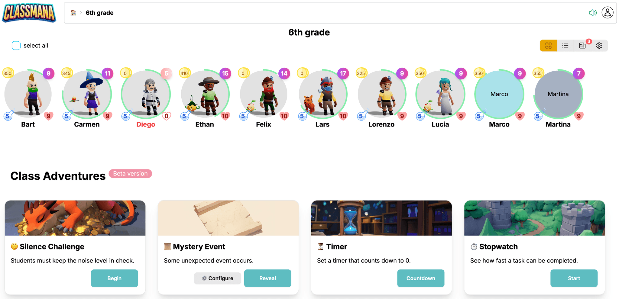Vaikuse väljakutse klassi seiklustes