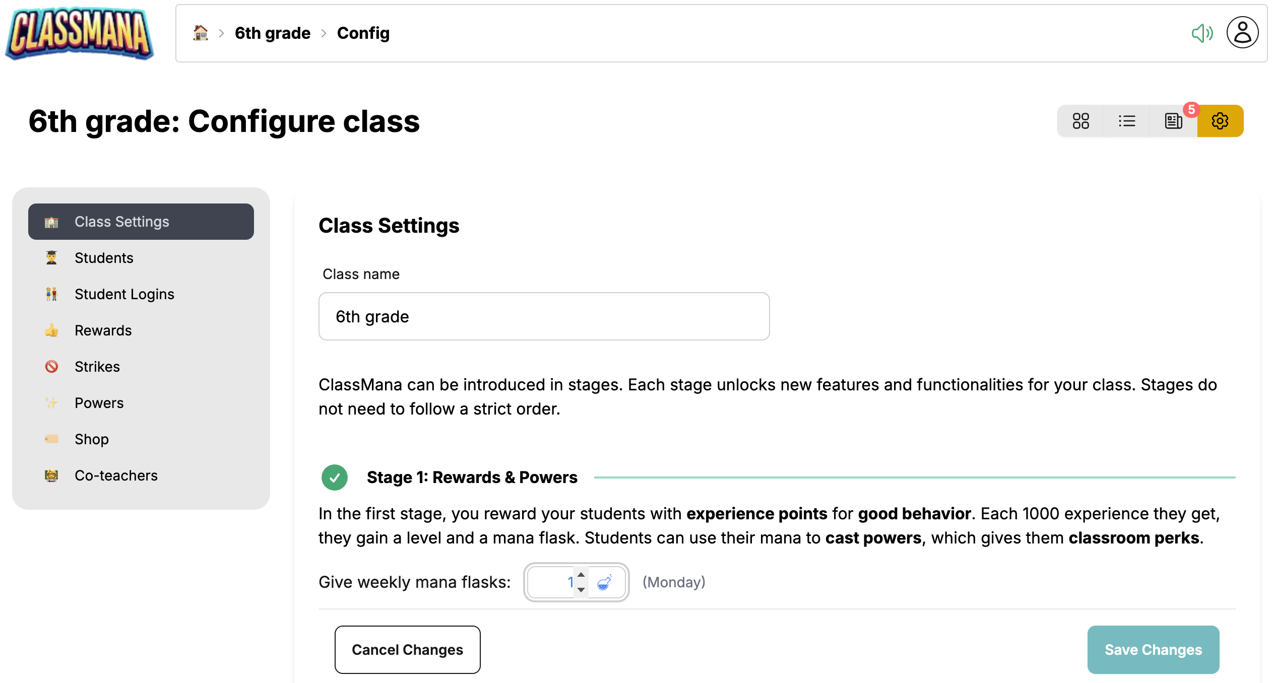 Iganädalase mana ajakava seadistamine
